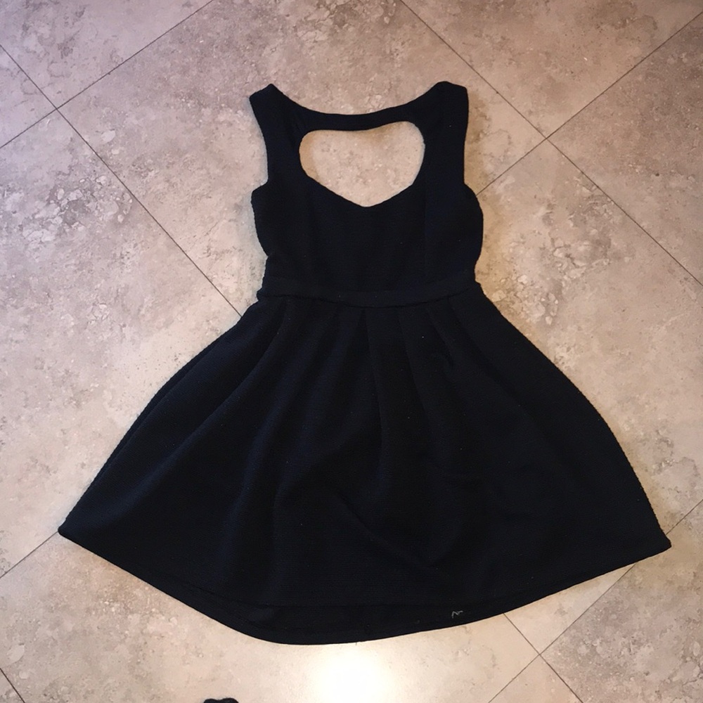 Black mini dress with straps and cut outs